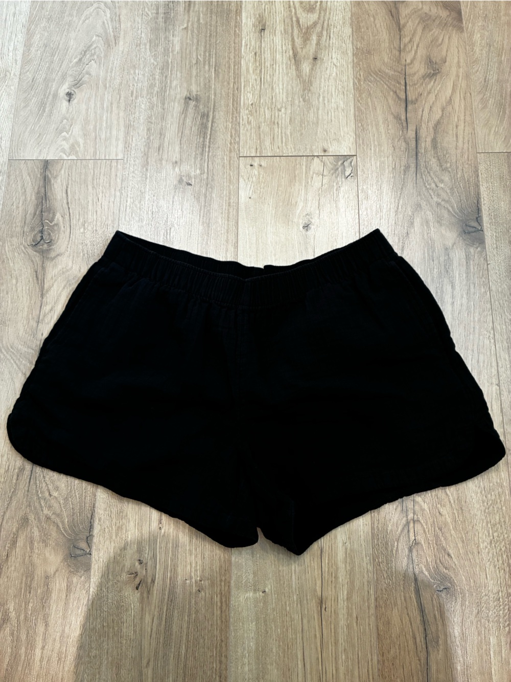 Old Navy Black Gauze High-Waist Elastic Shorts